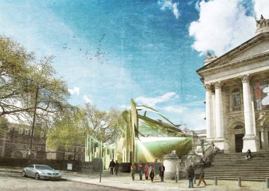 Architect Natasha Reid: Proposal for a Merz Pavilion outside Tate Britain to accompany the 'Schwitters in England' Exhibition.