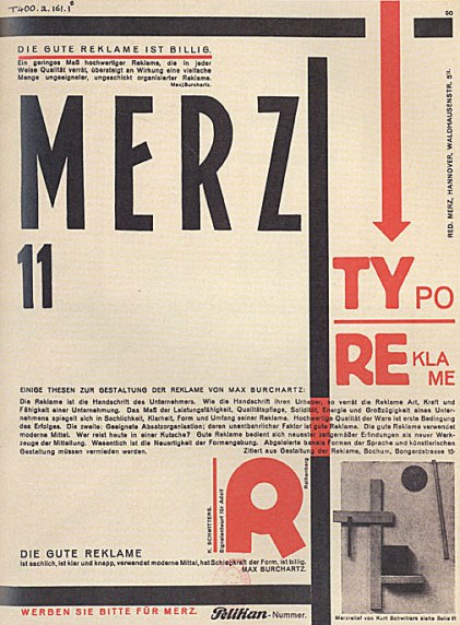 Examples of Schwitters' typographical inventiveness.